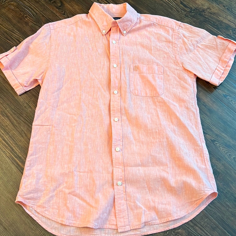 Cortefiel Tailored Fit Men’s Shirt Salmon Size 40